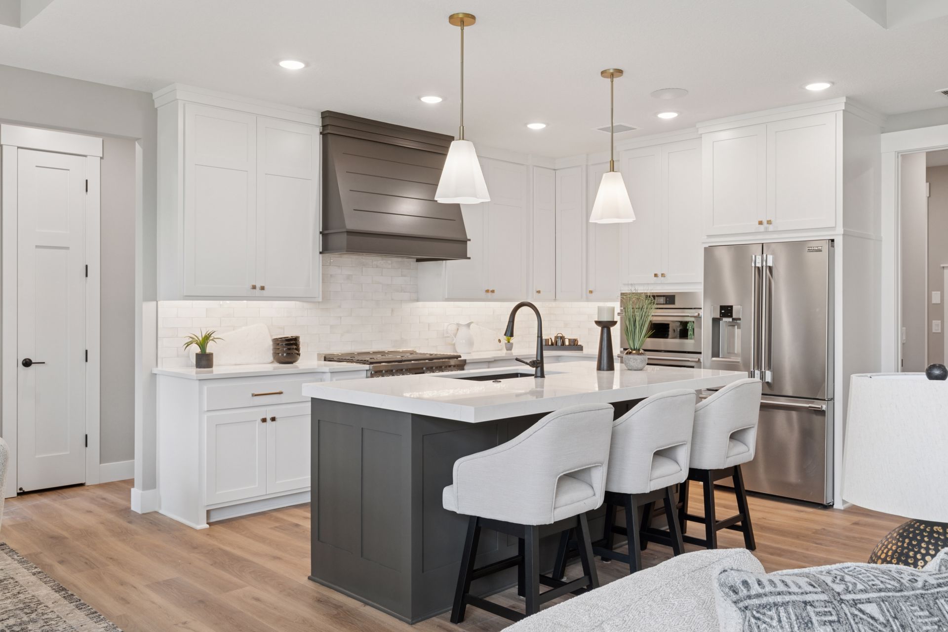 Stunning white kitchen with modern design