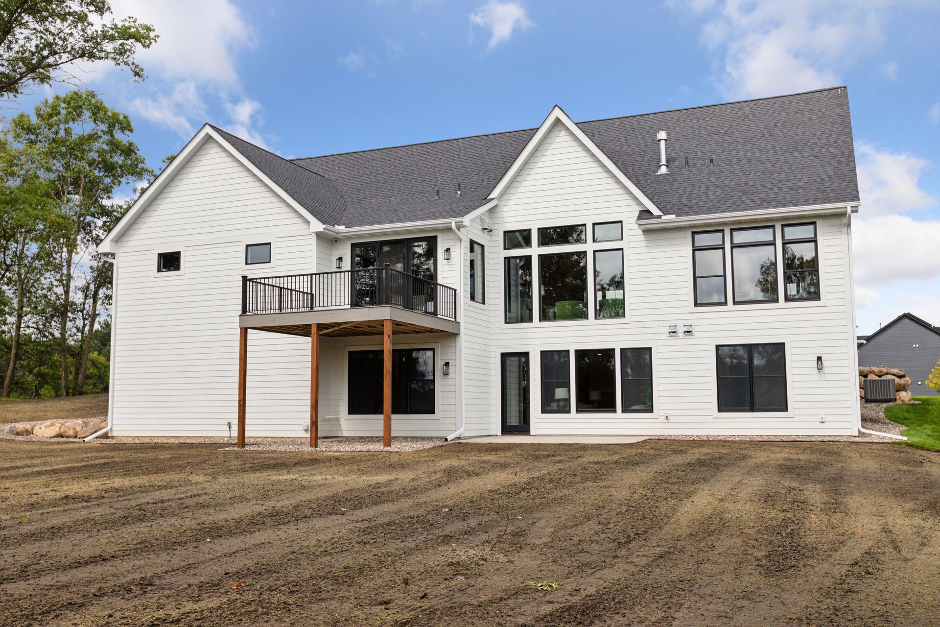 Large deck designed to take in scenic views
