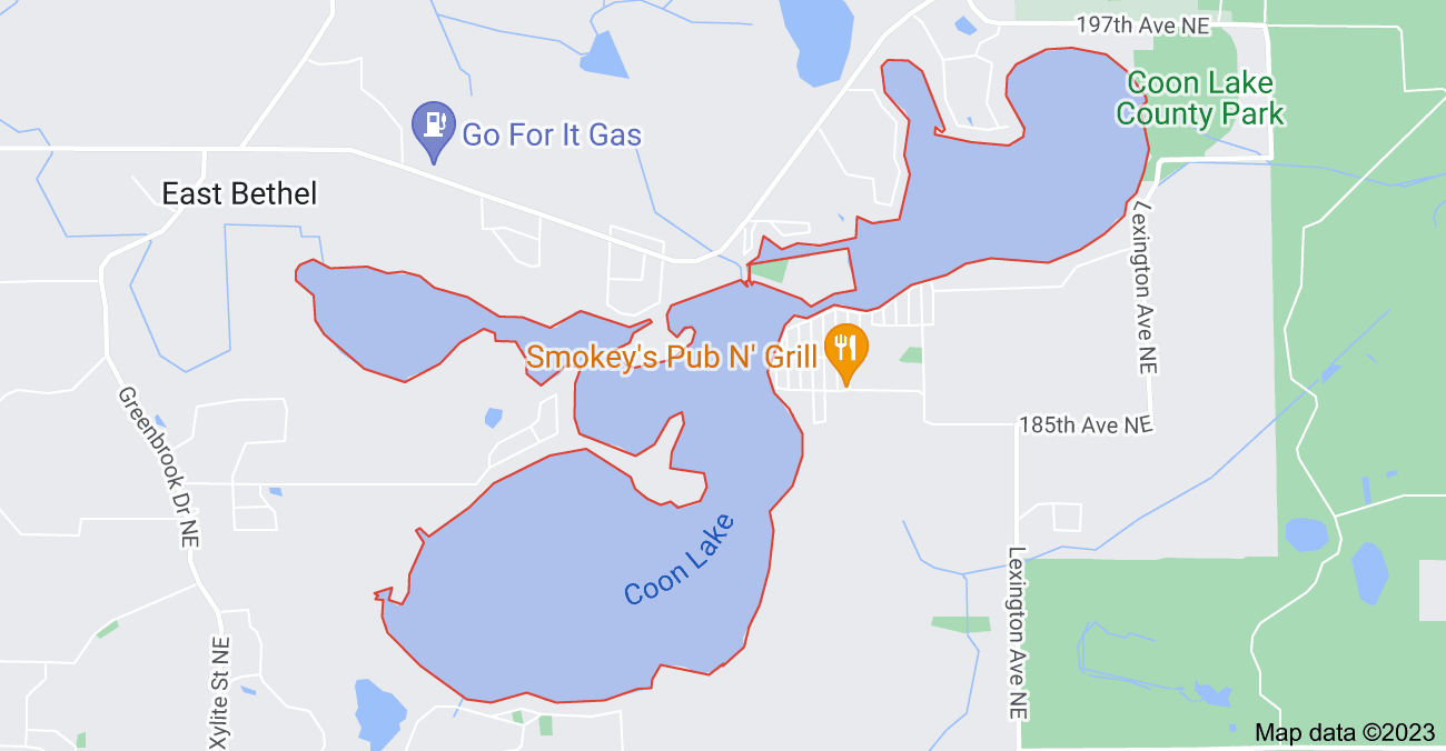 Coon Lake map