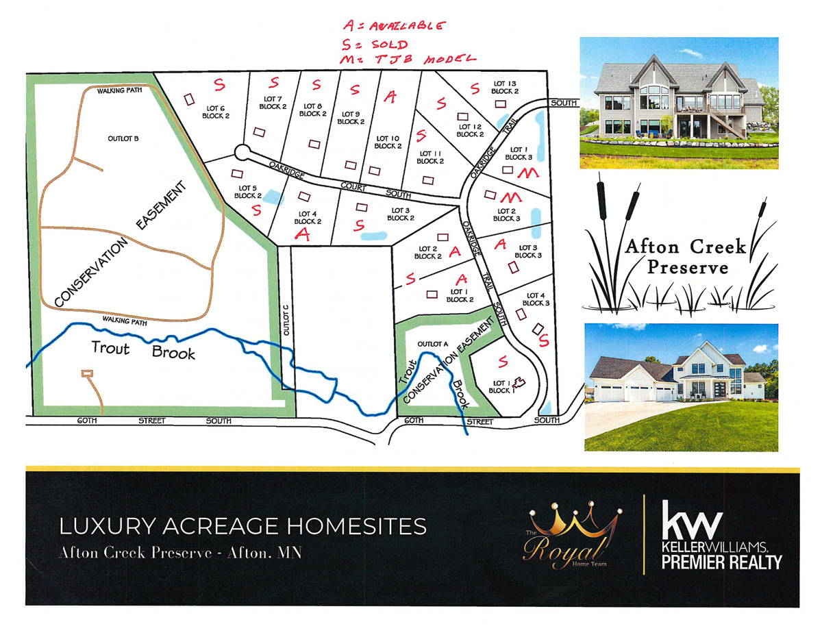 Afton Creek Preserve Available Lots